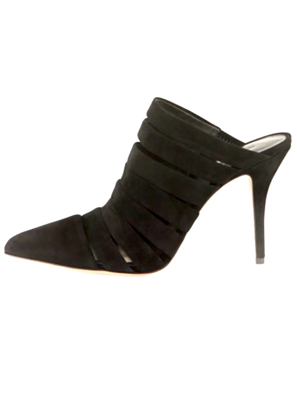 Alexander Wang Brit Strappy Black Suede Mules | 38